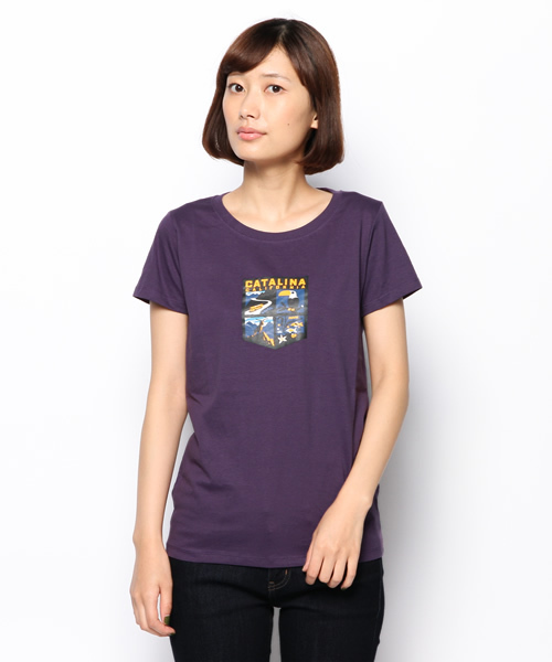 coen(コーエン)の「天竺プリントTシャツ(Tシャツ/カットソー・レディース・オフホワイト/ライトブルー/ネイビー/パープル・LARGE/MEDIUM)」の1枚目の写真