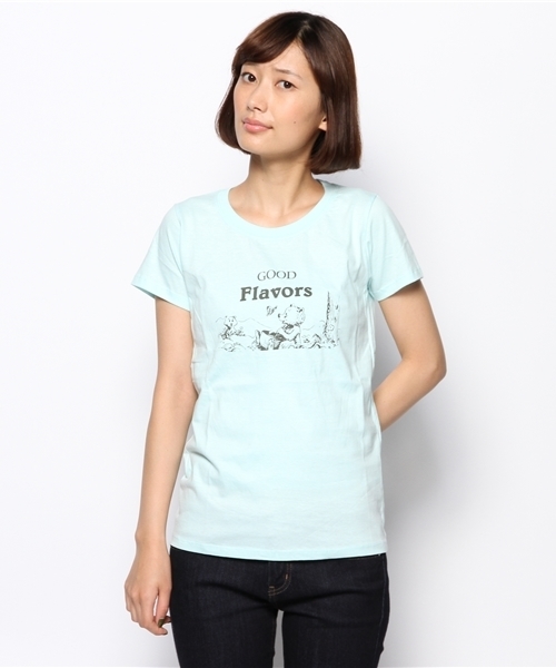 coen(コーエン)の「天竺プリントTシャツ(Tシャツ/カットソー・レディース・オフホワイト/ライトブルー/ネイビー/パープル・LARGE/MEDIUM)」の3枚目の写真