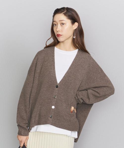 BEAUTY&YOUTH UNITED ARROWS（ビューティーアンドユースユナイテッドアローズ）の「BY ウールカシミヤワイドVネックカーディガンо（カーディガン/ボレロ・レディース・グレー/オフホワイト/モカ/ダークブラウン・FREE）」の3枚目の写真