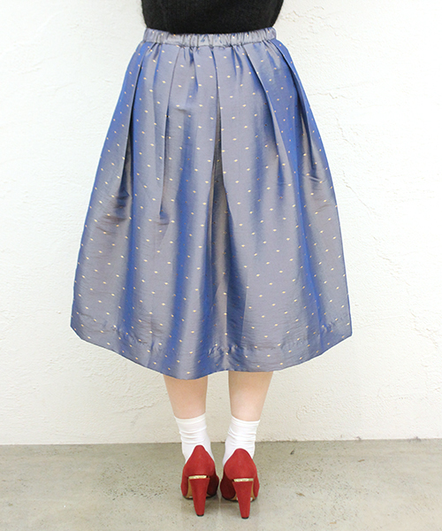 mystic（ミスティック）の「サテンドットフレアスカート（スカート・レディース・ブラック/ネイビー/ピンク・FREE）」の6枚目の写真