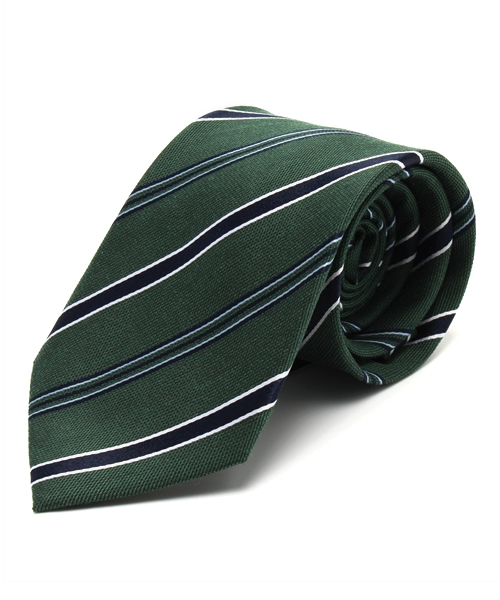 MEN'S MELROSE（メンズメルローズ）の「【FINE BOYS plus SUIT vol.22掲載】ウールカラーレジメンタイ（ネクタイ・メンズ・グレー/グリーン/ワイン/オレンジ・FREE）」の3枚目の写真