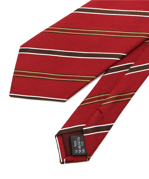 MEN'S MELROSE（メンズメルローズ）の「【FINE BOYS plus SUIT vol.22掲載】ウールカラーレジメンタイ（ネクタイ・メンズ・グレー/グリーン/ワイン/オレンジ・FREE）」の6枚目の写真