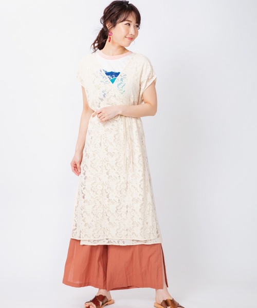 JETSET SOLO PLUS (ジェットセットソロプラス)の「2WAYレースカシュクールワンピース(ワンピース・レディース・ブラウン/ベージュ系その他・FREE)」の9枚目の写真