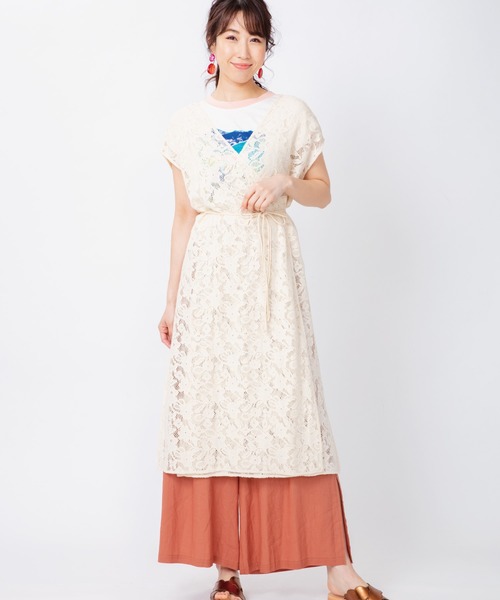 JETSET SOLO PLUS (ジェットセットソロプラス)の「2WAYレースカシュクールワンピース(ワンピース・レディース・ブラウン/ベージュ系その他・FREE)」の11枚目の写真