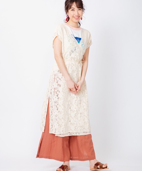 JETSET SOLO PLUS (ジェットセットソロプラス)の「2WAYレースカシュクールワンピース(ワンピース・レディース・ブラウン/ベージュ系その他・FREE)」の8枚目の写真