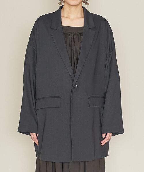 アストラット ASTRAET 4ポケット ノーカラーコート　ブラック　サイズ0 アストラット ASTRAET 4ポケット ノーカラーコート ブラック