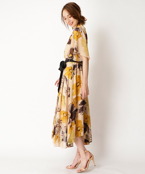 ワンピース ドレス ワンピースイレヘム大花柄ワンピース 全てのアイテム ワンピース