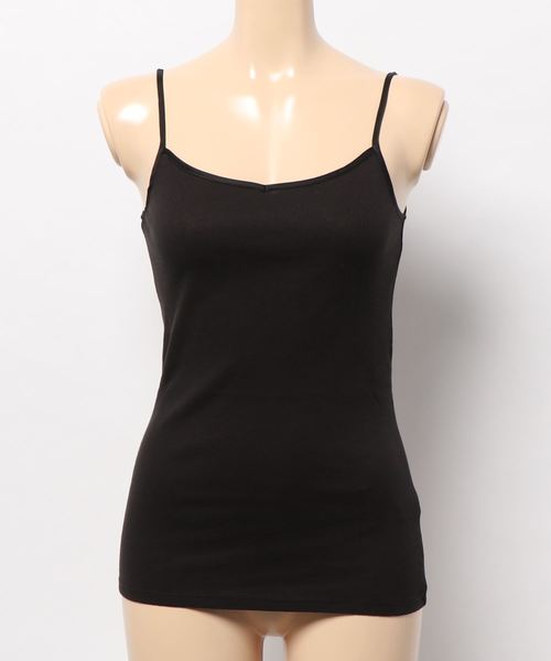 Lingerie by GeeRA（ランジェリーバイジーラ）の「コットン１００％テレコリブキャミソール（キャミソール・レディース・ライトグレー/ブラック/ネイビー/ブラウン/オフホワイト/カーキ/ピンク/ラベンダー・MEDIUM/LARGE/X-LARGE）」の12枚目の写真