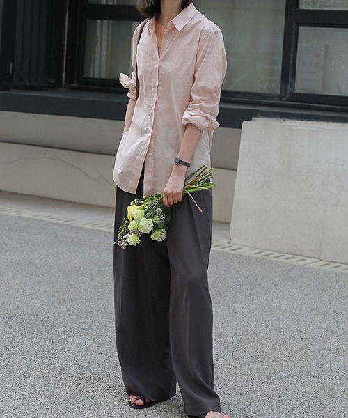 chuclla（チュクラ）の「【chuclla】【2020/SS】ハイウエスト タックワイドスラックス chw1093（スラックス・レディース・ブラック/ベージュ/アイボリー/ダークグレー・S/M/L）」の17枚目の写真