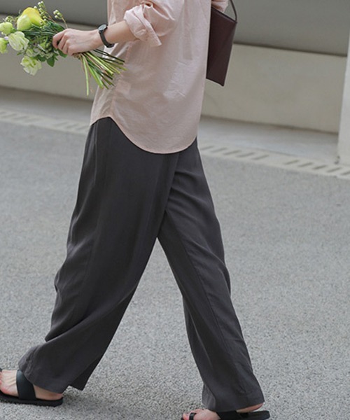 chuclla（チュクラ）の「【chuclla】【2020/SS】ハイウエスト タックワイドスラックス chw1093（スラックス・レディース・ブラック/ベージュ/アイボリー/ダークグレー・S/M/L）」の19枚目の写真