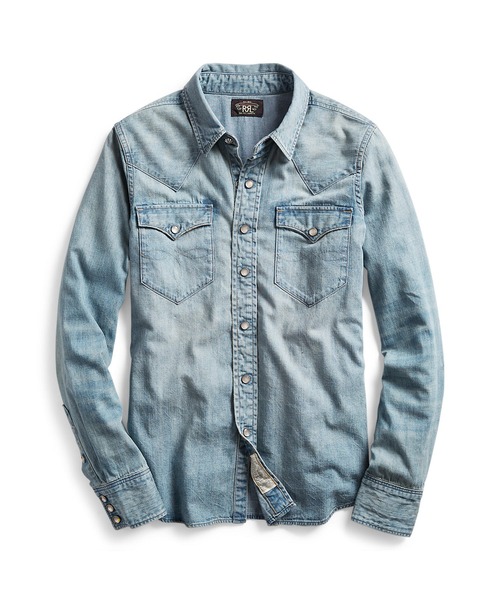 RRL（ダブル アール エル）の「インディゴ デニム ウエスタン シャツ  