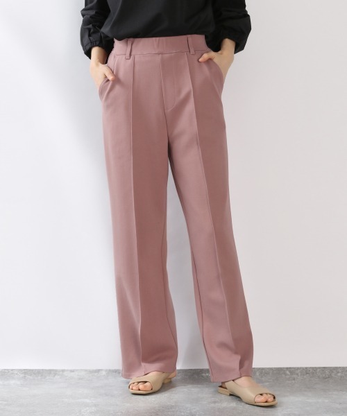 LOWRYS FARM（ローリーズファーム）の「ポンチピンタックパンツ　879102（その他パンツ・レディース・グリーン/その他1/アイボリー/キナリ/チャコールグレー/ピンク/ブルー/ホワイト系その他・MEDIUM/LARGE）」の8枚目の写真