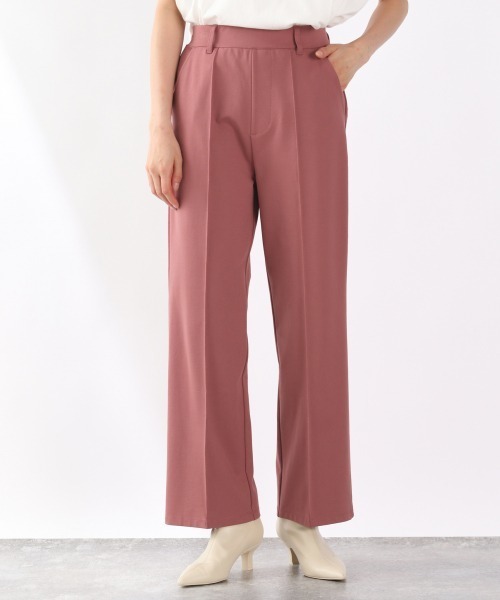 LOWRYS FARM（ローリーズファーム）の「ポンチピンタックパンツ　879102（その他パンツ・レディース・グリーン/その他1/アイボリー/キナリ/チャコールグレー/ピンク/ブルー/ホワイト系その他・MEDIUM/LARGE）」の2枚目の写真