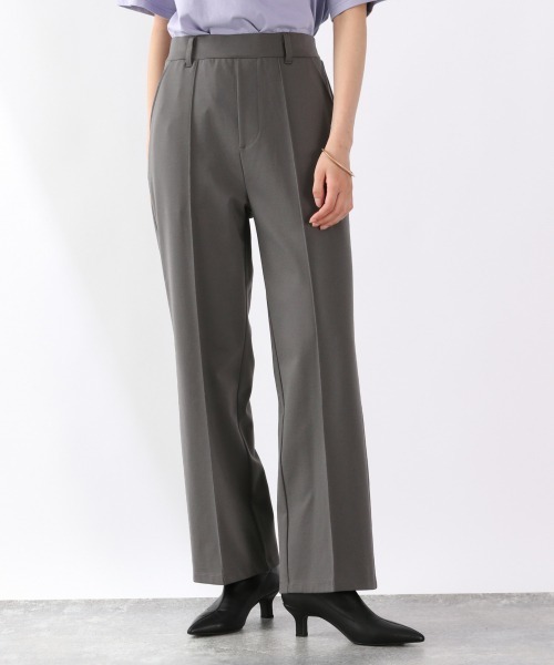 LOWRYS FARM（ローリーズファーム）の「ポンチピンタックパンツ　879102（その他パンツ・レディース・グリーン/その他1/アイボリー/キナリ/チャコールグレー/ピンク/ブルー/ホワイト系その他・MEDIUM/LARGE）」の4枚目の写真