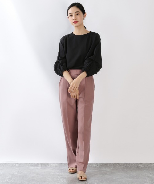 LOWRYS FARM（ローリーズファーム）の「ポンチピンタックパンツ　879102（その他パンツ・レディース・グリーン/その他1/アイボリー/キナリ/チャコールグレー/ピンク/ブルー/ホワイト系その他・MEDIUM/LARGE）」の19枚目の写真