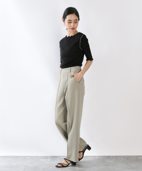 LOWRYS FARM（ローリーズファーム）の「ポンチピンタックパンツ　879102（その他パンツ・レディース・グリーン/その他1/アイボリー/キナリ/チャコールグレー/ピンク/ブルー/ホワイト系その他・MEDIUM/LARGE）」の20枚目の写真