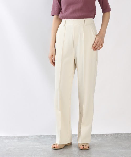 LOWRYS FARM（ローリーズファーム）の「ポンチピンタックパンツ　879102（その他パンツ・レディース・グリーン/その他1/アイボリー/キナリ/チャコールグレー/ピンク/ブルー/ホワイト系その他・MEDIUM/LARGE）」の13枚目の写真