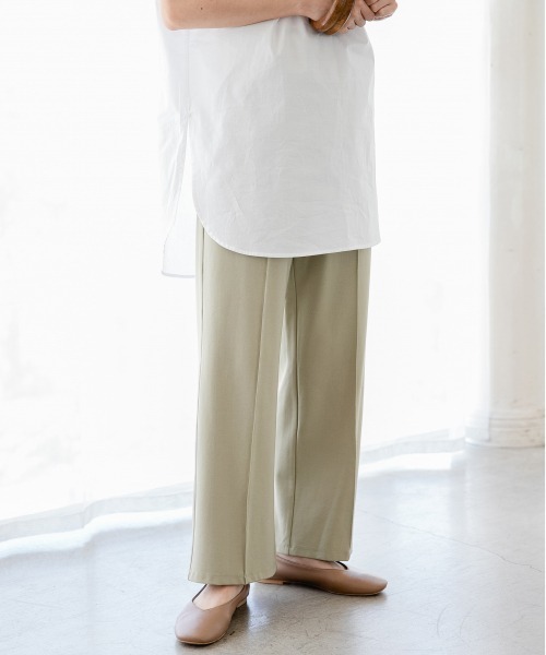 LOWRYS FARM（ローリーズファーム）の「ポンチピンタックパンツ　879102（その他パンツ・レディース・グリーン/その他1/アイボリー/キナリ/チャコールグレー/ピンク/ブルー/ホワイト系その他・MEDIUM/LARGE）」の10枚目の写真