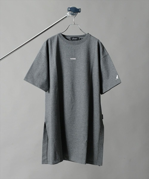 KANGOL（カンゴール）の「【KANGOL／カンゴール】ロゴ刺繍半袖Tワンピ/ビッグシルエット/Ｔシャツワンピース（ワンピース・レディース・ホワイト/チャコールグレー/ブラック・M/L/LL）」の14枚目の写真