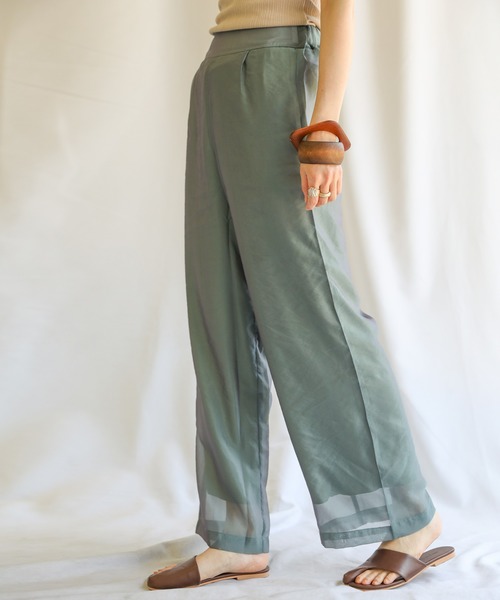 select MOCA（セレクトモカ）の「シースルーパンツセット（その他パンツ・レディース・パープル/アイボリー/モスグリーン・FREE）」の21枚目の写真