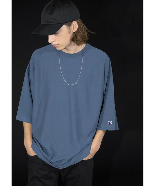 Champion（チャンピオン）の「＜Champion × monkey time＞ REVERSE WEAVE TEE/Tシャツ（Tシャツ/カットソー・メンズ・ライム/ベージュ/イエロー/コバルトブルー/グレー・X-LARGE/LARGE/MEDIUM/SMALL）」の6枚目の写真