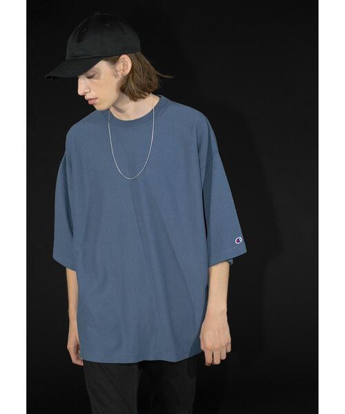 Champion（チャンピオン）の「＜Champion × monkey time＞ REVERSE WEAVE TEE/Tシャツ（Tシャツ/カットソー・メンズ・ライム/ベージュ/イエロー/コバルトブルー/グレー・X-LARGE/LARGE/MEDIUM/SMALL）」の7枚目の写真