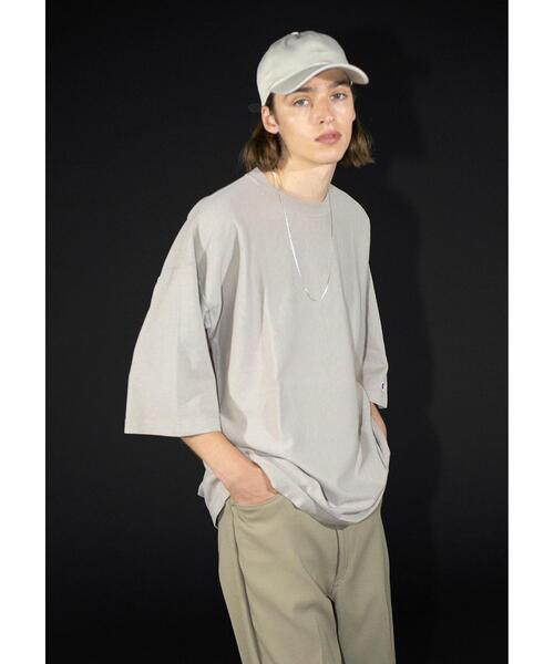 Champion（チャンピオン）の「＜Champion × monkey time＞ REVERSE WEAVE TEE/Tシャツ（Tシャツ/カットソー・メンズ・ライム/ベージュ/イエロー/コバルトブルー/グレー・X-LARGE/LARGE/MEDIUM/SMALL）」の10枚目の写真