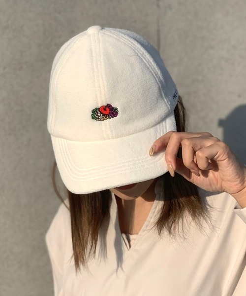 FRUIT OF THE LOOM(フルーツオブザルーム)の「FRUIT OF THE LOOM FLEECE LOGO EMB LOW CAP(キャップ・レディース・ブラック/ベージュ/パープル/ブラウン/オフホワイト/カーキ・FREE)」の14枚目の写真