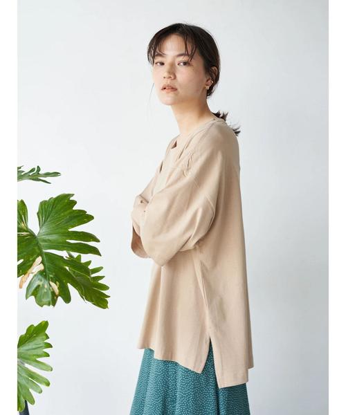 セール American 前後差ゆるカットチュニック Tシャツ カットソー American Holic アメリカンホリック のファッション