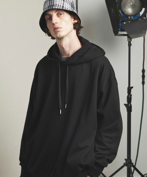 MAISON SPECIAL（メゾンスペシャル）の「《ユニセックスアイテム》プライムオーバーダンボールスウェットパーカー 【MAISON SPECIAL/メゾンスペシャル】（パーカー・メンズ・ブラック/パープル/ブラウン/オフホワイト/グリーン・1/2/0/3）」の8枚目の写真