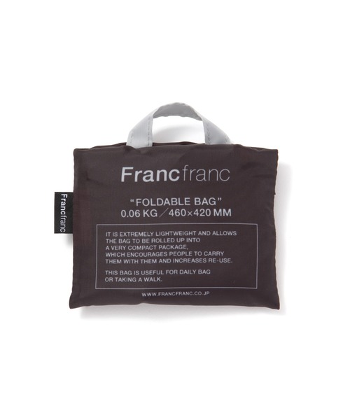 Francfranc(フランフラン)の「エルン エコバッグ ロゴ ブラック(エコバッグ/サブバッグ・レディース・ブラック・FREE)」の6枚目の写真