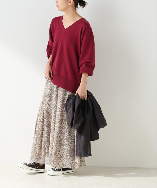 SLOBE IENA（スローブイエナ）の「14G総針ニュアンスVネックプル