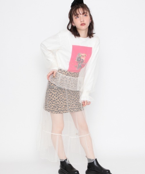 Me%(ミィパーセント)の「シースルーロングワンピース(ワンピース・レディース・ホワイト/ブラック・FREE)」の1枚目の写真