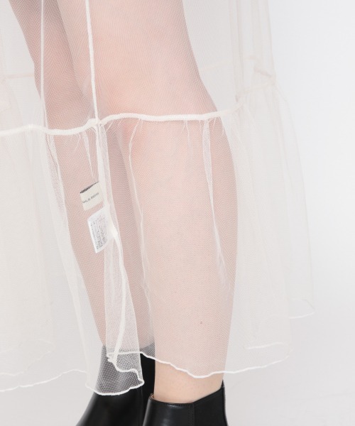 Me%(ミィパーセント)の「シースルーロングワンピース(ワンピース・レディース・ホワイト/ブラック・FREE)」の14枚目の写真