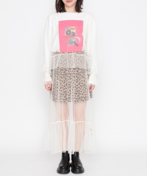 Me%(ミィパーセント)の「シースルーロングワンピース(ワンピース・レディース・ホワイト/ブラック・FREE)」の9枚目の写真