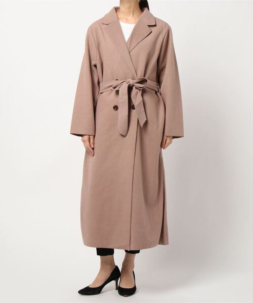 reca(レカ)の「サイドスリット ロングコート(ダウンジャケット/コート・レディース・アイボリー/モカ/ブラウン系その他・M/L)」の11枚目の写真