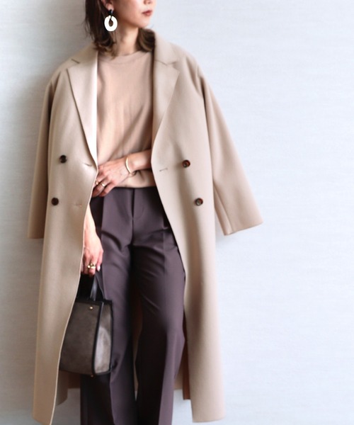 reca(レカ)の「サイドスリット ロングコート(ダウンジャケット/コート・レディース・アイボリー/モカ/ブラウン系その他・M/L)」の10枚目の写真