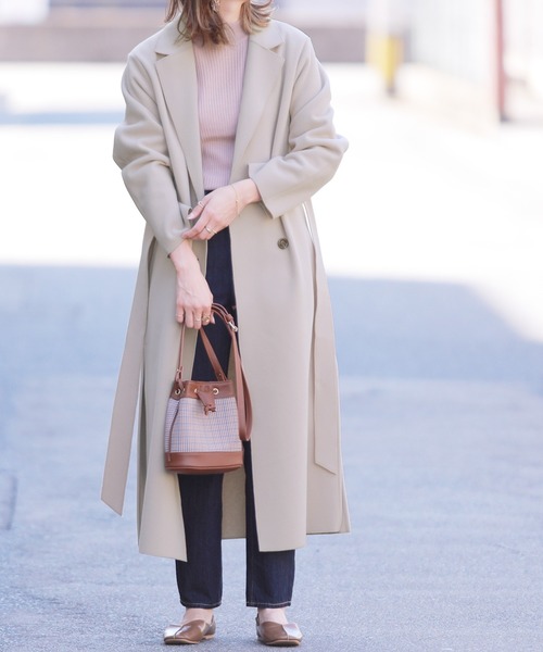 reca(レカ)の「サイドスリット ロングコート(ダウンジャケット/コート・レディース・アイボリー/モカ/ブラウン系その他・M/L)」の14枚目の写真