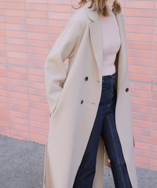 reca(レカ)の「サイドスリット ロングコート(ダウンジャケット/コート・レディース・アイボリー/モカ/ブラウン系その他・M/L)」の15枚目の写真