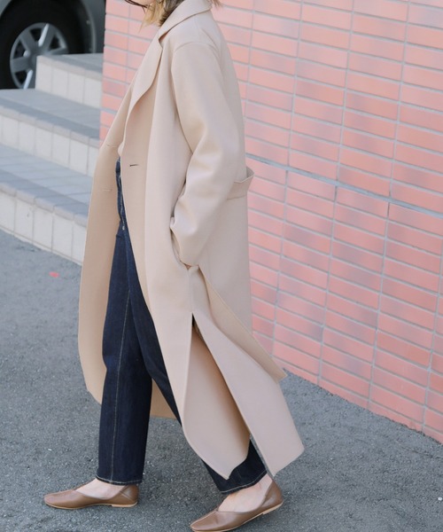 reca(レカ)の「サイドスリット ロングコート(ダウンジャケット/コート・レディース・アイボリー/モカ/ブラウン系その他・M/L)」の16枚目の写真