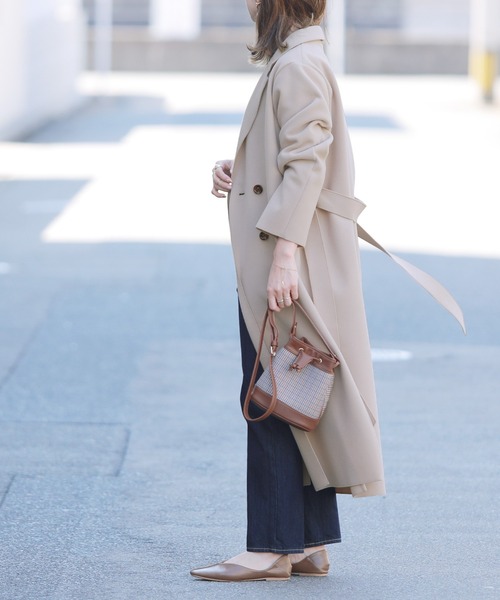 reca(レカ)の「サイドスリット ロングコート(ダウンジャケット/コート・レディース・アイボリー/モカ/ブラウン系その他・M/L)」の17枚目の写真