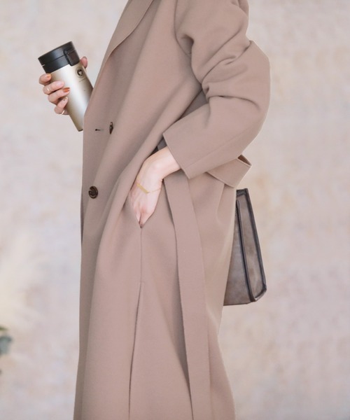 reca(レカ)の「サイドスリット ロングコート(ダウンジャケット/コート・レディース・アイボリー/モカ/ブラウン系その他・M/L)」の22枚目の写真