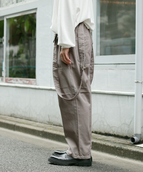 グラムリップス♡MILITARY サスペンダー WIDE パンツ♡ライトベージュ グラムリップス♡MILITARY サスペンダー WIDE パンツ♡ライト