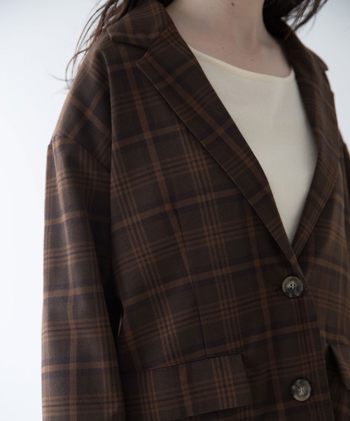 【新品タグ付き】idem チェック柄 クロップドジャケット フリーサイズ チェック柄クロップドジャケット - メルカリ