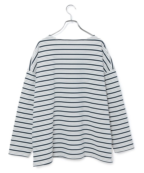 ADAM ET ROPE'（アダムエロペ）の「【WEB限定】BIGボーダープルオーバー（Tシャツ/カットソー・レディース・ブラック系その他/ホワイト系その他/ブルー系その他・FREE）」の10枚目の写真