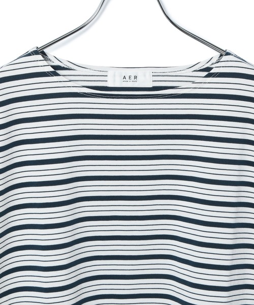 ADAM ET ROPE'（アダムエロペ）の「【WEB限定】BIGボーダープルオーバー（Tシャツ/カットソー・レディース・ブラック系その他/ホワイト系その他/ブルー系その他・FREE）」の11枚目の写真