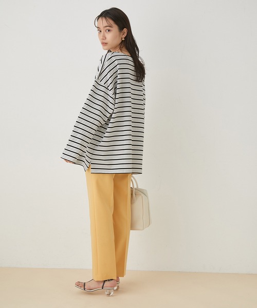 ADAM ET ROPE'（アダムエロペ）の「【WEB限定】BIGボーダープルオーバー（Tシャツ/カットソー・レディース・ブラック系その他/ホワイト系その他/ブルー系その他・FREE）」の18枚目の写真