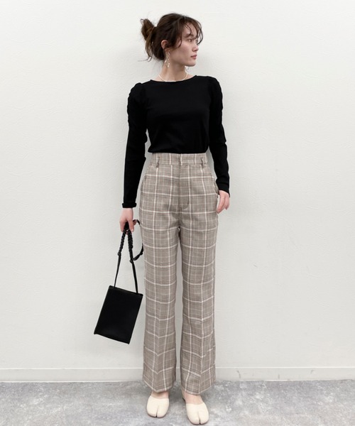 EPIMI E'PIMMY（エピミエピミー）の「アソートセミフレアスラックスパンツ（その他パンツ・レディース・ラベンダー/ブラウン/ベージュ/ブラック・MEDIUM）」の7枚目の写真