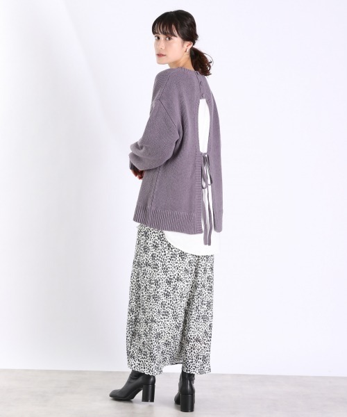 LOWRYS FARM（ローリーズファーム）の「ハナ／キリカエフレアスカート　933167（スカート・レディース・アイボリー/ブラック/グリーン/イエロー・FREE）」の5枚目の写真