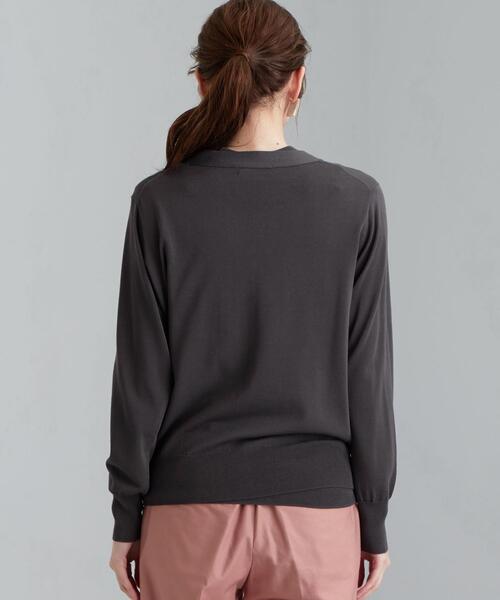 green label relaxing（グリーンレーベルリラクシング）の「[ 手洗い可能 ] FFC C/ACE ツイン ニット（カーディガン/ボレロ・レディース・ライトブルー/レッド/ダークグレー/ナチュラル・FREE）」の5枚目の写真